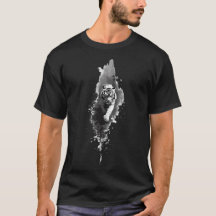 Camiseta Dark Art Tigre Tinta a Nanquim