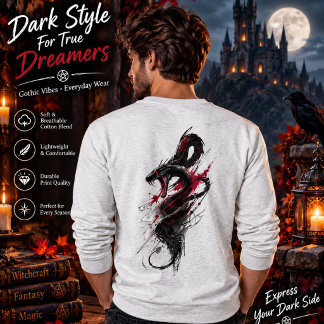 Camiseta Dark Dragon Horror – Dragão Vermelho e Pr