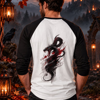 Camiseta Dark Dragon Horror – Dragão Vermelho e Pr