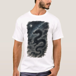 Camiseta 【Dark Dragon Japanese Ink Art Men’s T-Shirt】
