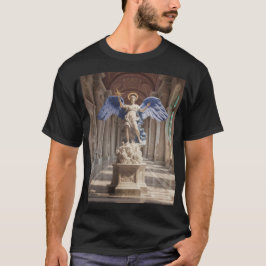 Camiseta Dark Fallen Angel Statue\Gothic Cathedral T-Shir
