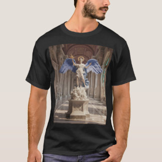 Camiseta Dark Fallen Angel Statue\Gothic Cathedral T-Shir