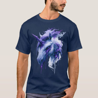 Camiseta Dark Fantasy Galaxy Unicorn Tee