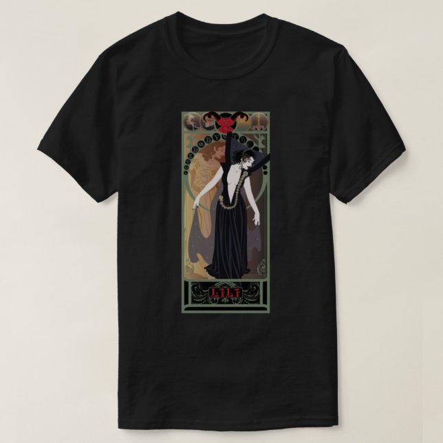 Camiseta Dark Lili - art nouveau - Legenda (Frente do Design)