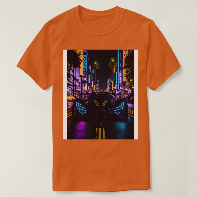 Camiseta Dark Neon Sports na Beach Neon City 2 (Frente do Design)