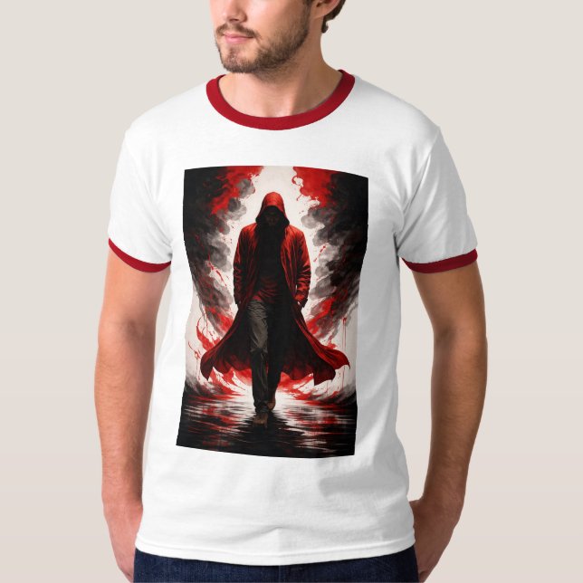 Camiseta Dark Power Awakening Red Hooded Figure T-Shirt (Frente)