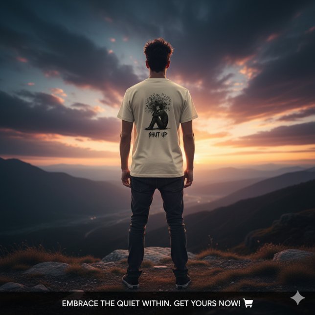 Camiseta Dark Psychological Horror Tee - Shut Up (Dark Psychological Horror Tee - Shut Up)