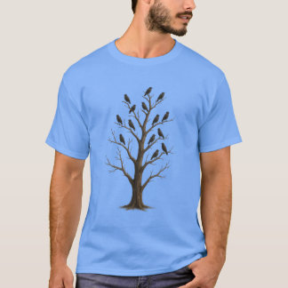Camiseta Dark Raven Tree – Gothic Crow Art for Halloween