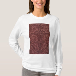 Camiseta Dark Red Acanthus Leaves (por William Morris)