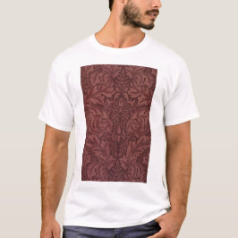 Camiseta Dark Red Acanthus Leaves (por William Morris)
