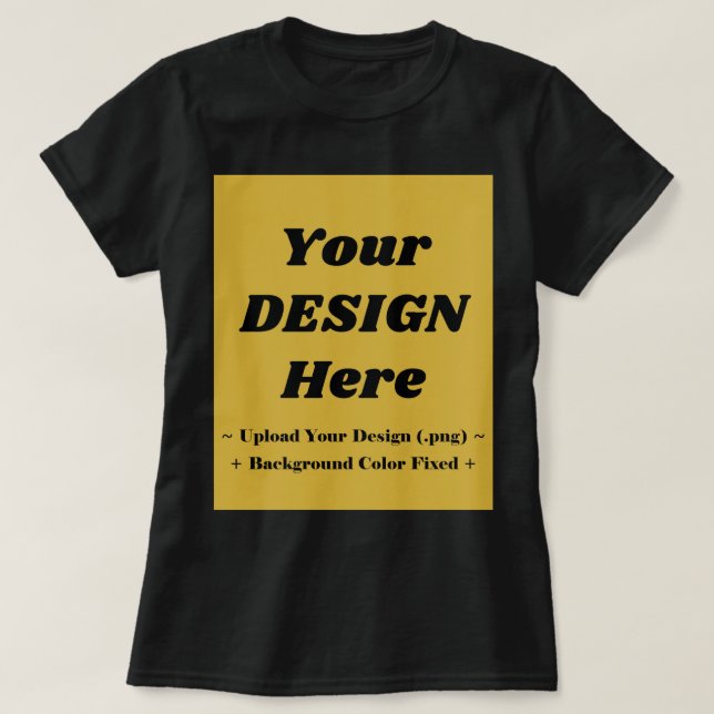 Camiseta Dark Women's Tee with Metallic Gold Design Bg (Frente do Design)
