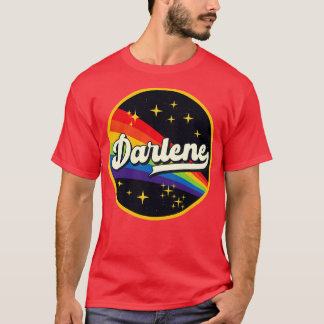 Camiseta Darlene Rainbow No Estilo De Vintagem Espacial