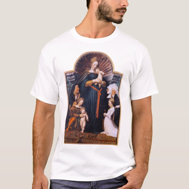 Camiseta Darmstadt Madonna, Holbein, o Younger (Frente)