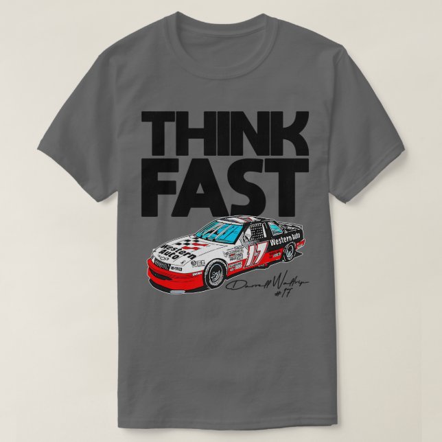 Camiseta Darrell Waltrip Think Fast (Frente do Design)