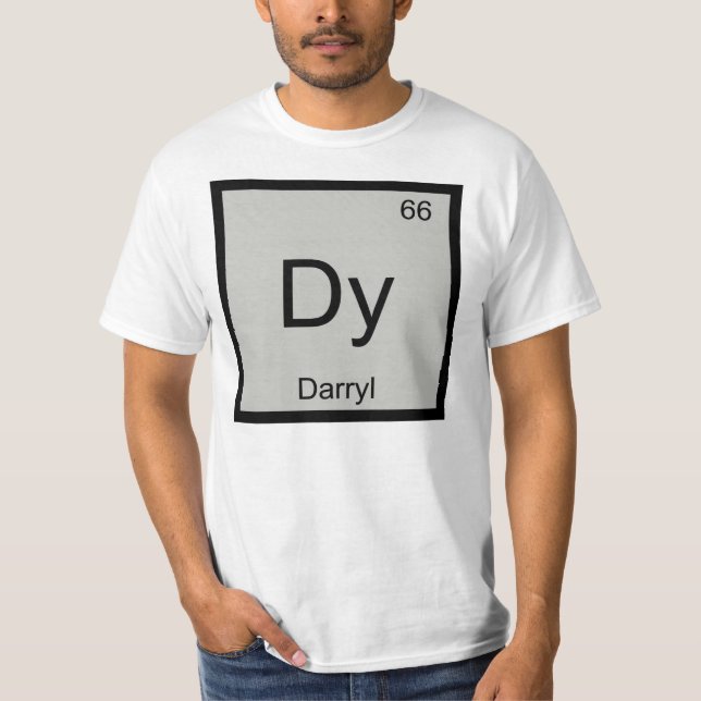 Camiseta Darryl Name Chemistry Elemento Mesa Periódica (Frente)