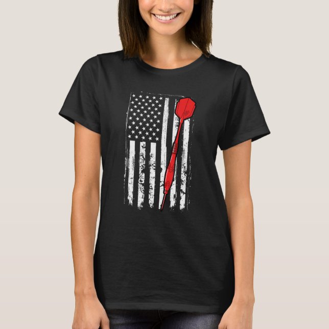 Camiseta Dart arrow and a US flag (Frente)