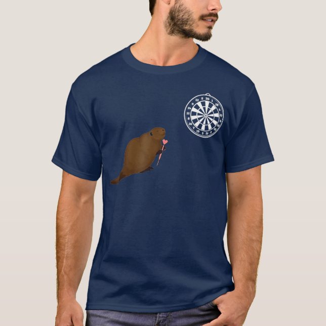 Camiseta Dart Beavers Darts Nutria Bullseye (Frente)
