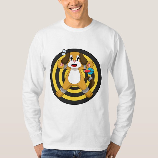 Camiseta Dart Dartboard Dog Darts (Frente)