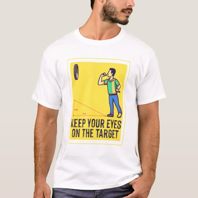 Camiseta Dart Dartboard Target Design (Frente)