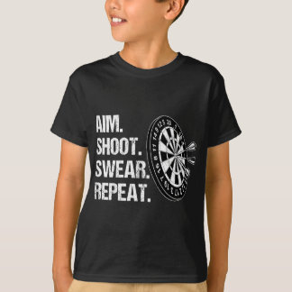 Camiseta Dart Player Aim Shoot Swear Repetir Dardos Engraça