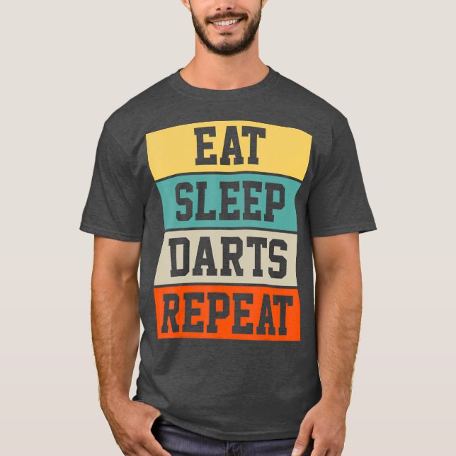 Camiseta Dart Player Retro Engraçado Presente (Frente)