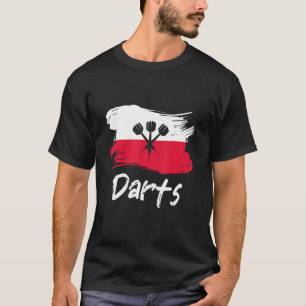 Camiseta Dart Sinalizador Dardos Jogando Pavilhão Polônia