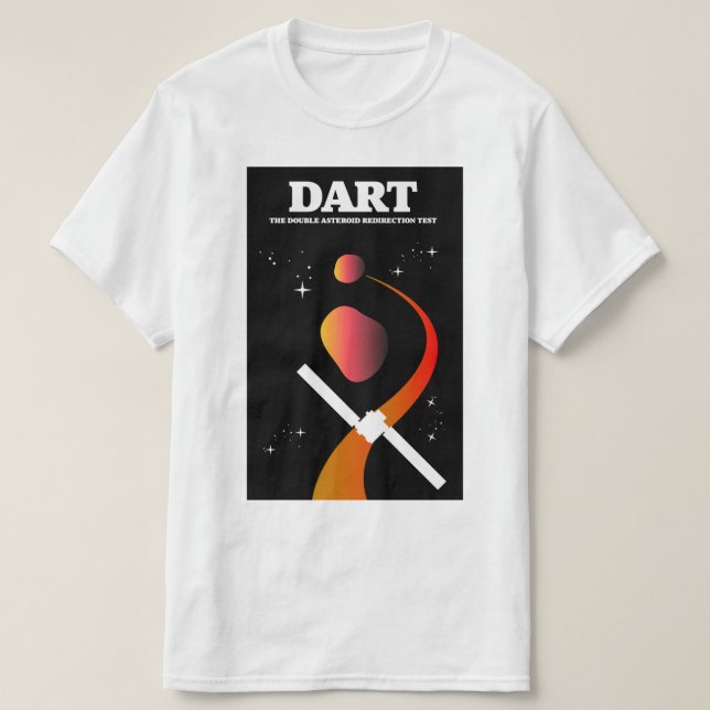 Camiseta DART space missão de arte espacial. (Frente do Design)
