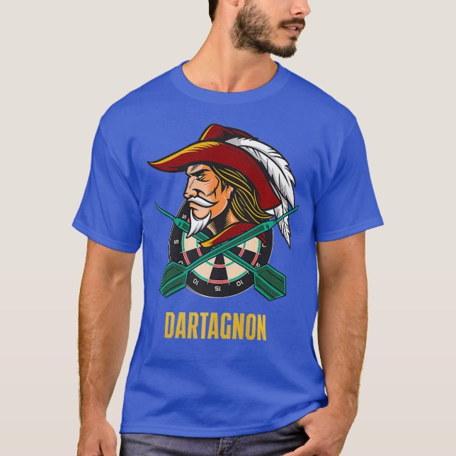 Camiseta Dartagnan - Mosqueteiro Dart - Dardos Engraçados - (Frente)