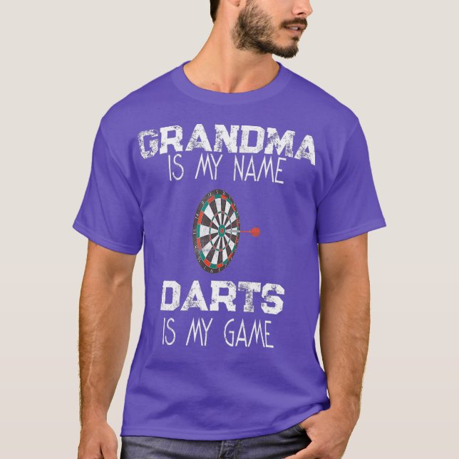 Camiseta Dartboard Shirt Dart Jogando Vovó (Frente)