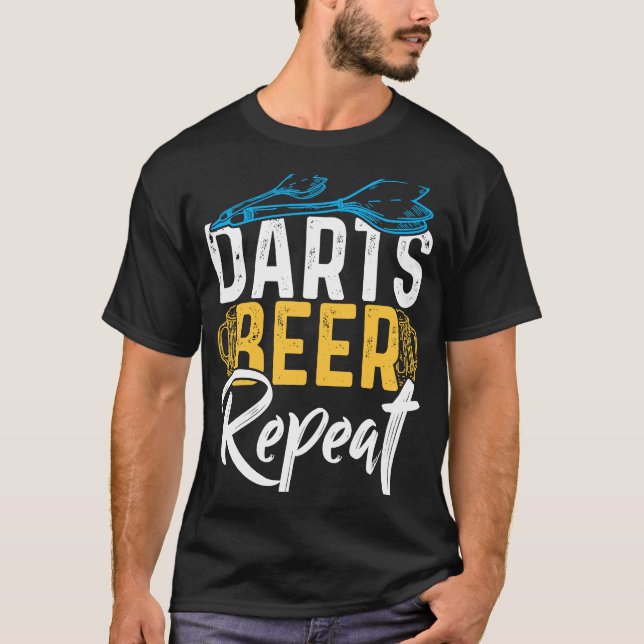 Camiseta Darts Beer Repeat  Dart Player (Frente)