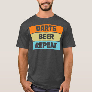Camiseta Darts Beer Repete Engraçado Liga Dartboard