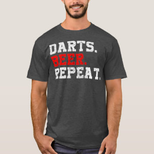 Camiseta Darts Beer Repete impressão Dart-Player Engraçado