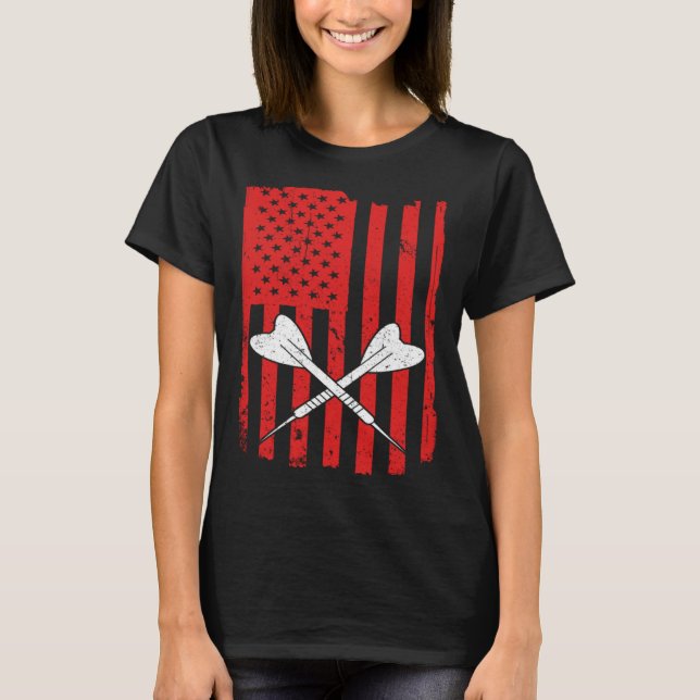 Camiseta Darts Flag Usa And Darts (Frente)