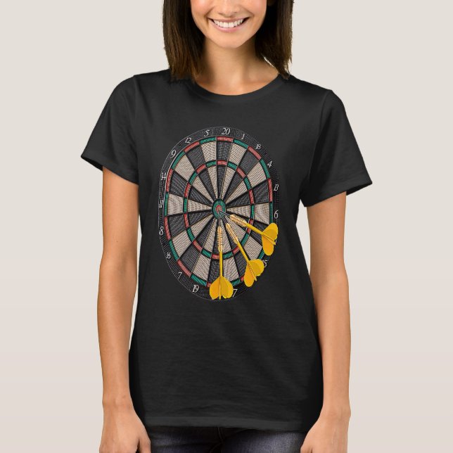 Camiseta Darts Quote Skills Tactics Techniques Dartboard Sp (Frente)