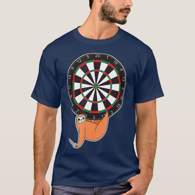 Camiseta Darts Sloth Dartboard Rules Dart Scoring (Frente)