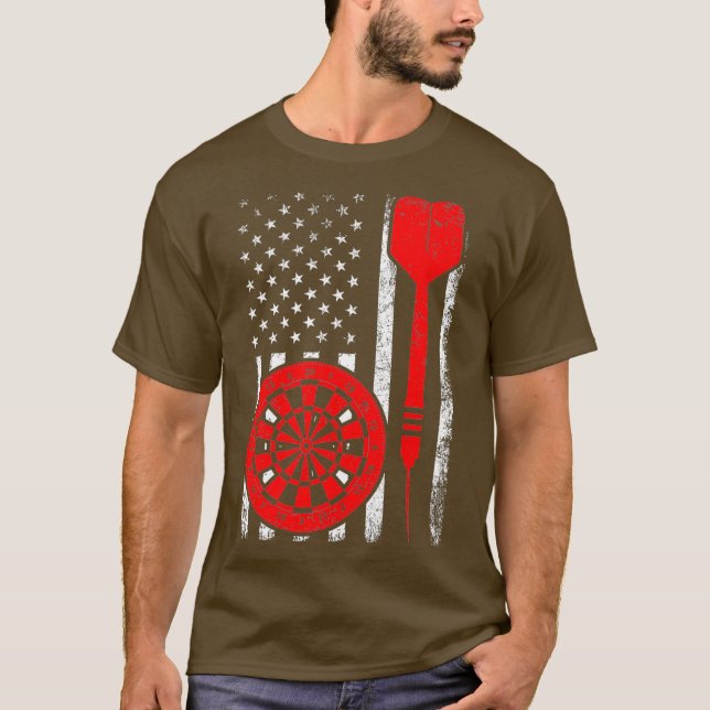 Camiseta Darts Sports Lover American Flag Darth Of (Frente)