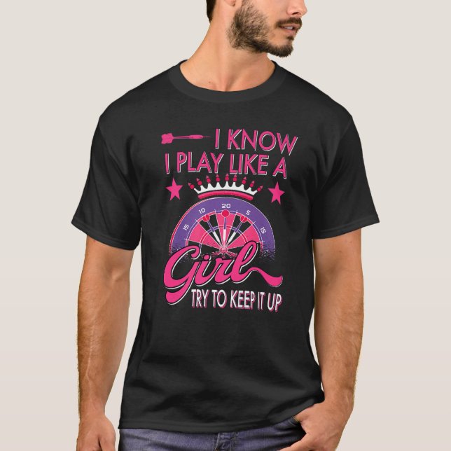 Camiseta Darts Women Dartboard Girls Dart Player Darting Da (Frente)