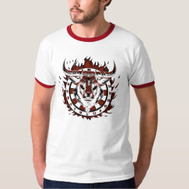 Camiseta Dartscheibe Feuer Stier Bulle Spezialdesign