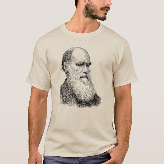 Camiseta Darwin Retrait Evolution/ Charles Darwin (Frente)