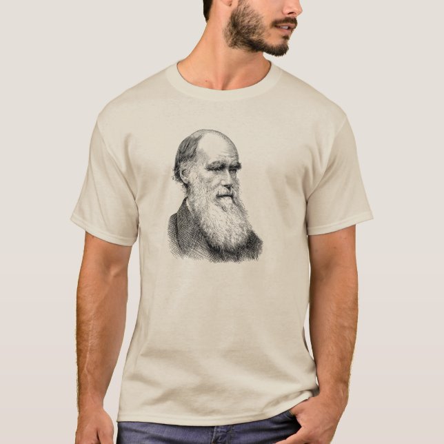 Camiseta Darwin Retrait Evolution/ Charles Darwin (Frente)