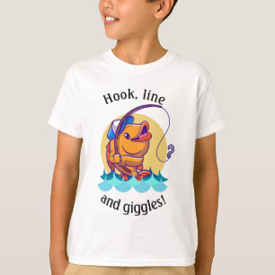 Camiseta das crianças de peixes de animação