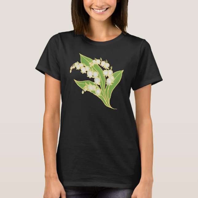 Camiseta das Damas de Maternidade: Lily of the Val (Frente)