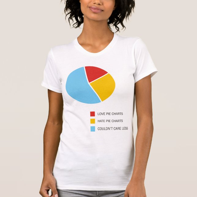 Camiseta das damas Pie Charts (Frente)