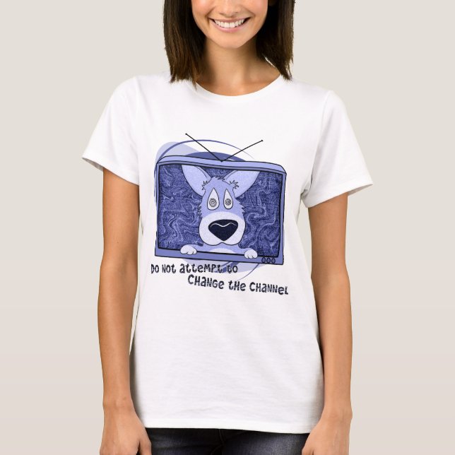 Camiseta das Damas Ringer da Invasão de Televisão  (Frente)