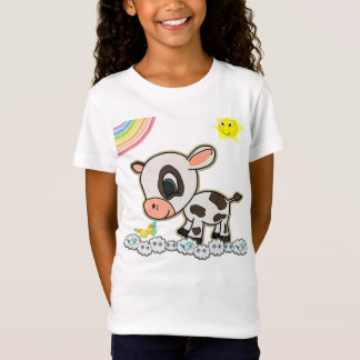 Camiseta das Garotas Arco-Íris de Vaca
