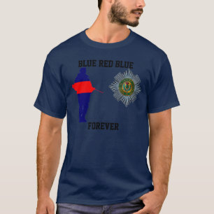 Camiseta Das guardas do vermelho azul do azul t-shirt