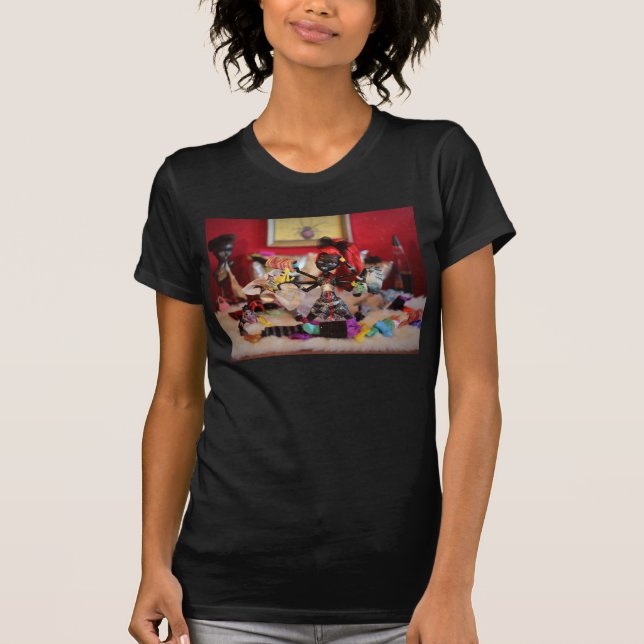 Camiseta Das mulheres altas da aranha de Wydowna do monstro (Frente)