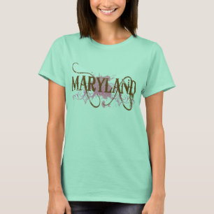 Camiseta das Mulheres de Maryland Grunge