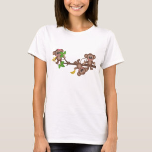 Camiseta das mulheres divertidas do Macaco