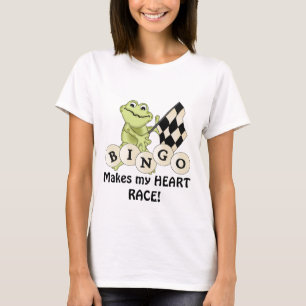 Camiseta das mulheres do Bingo Sapo da Corrida